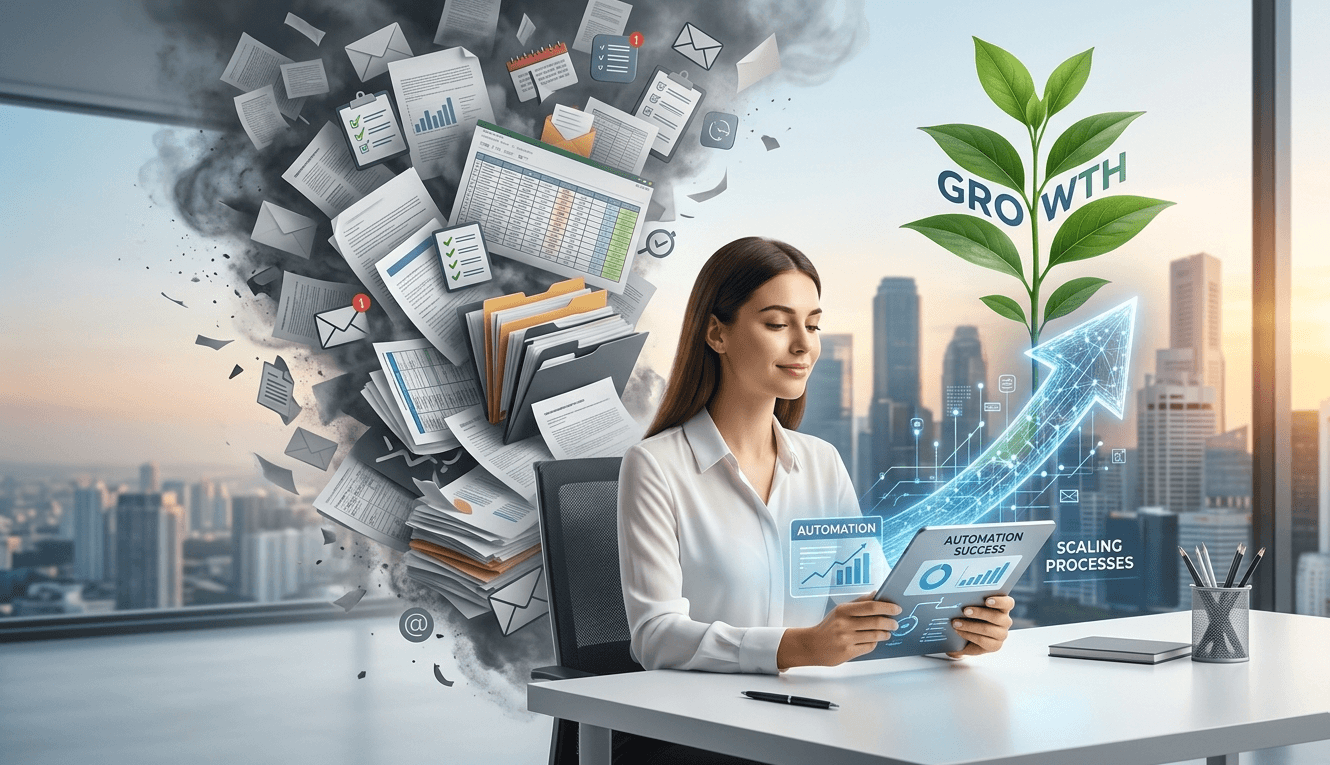 Cover image for the article "Is busy work impending your ability to grow? Let us help you with automation."