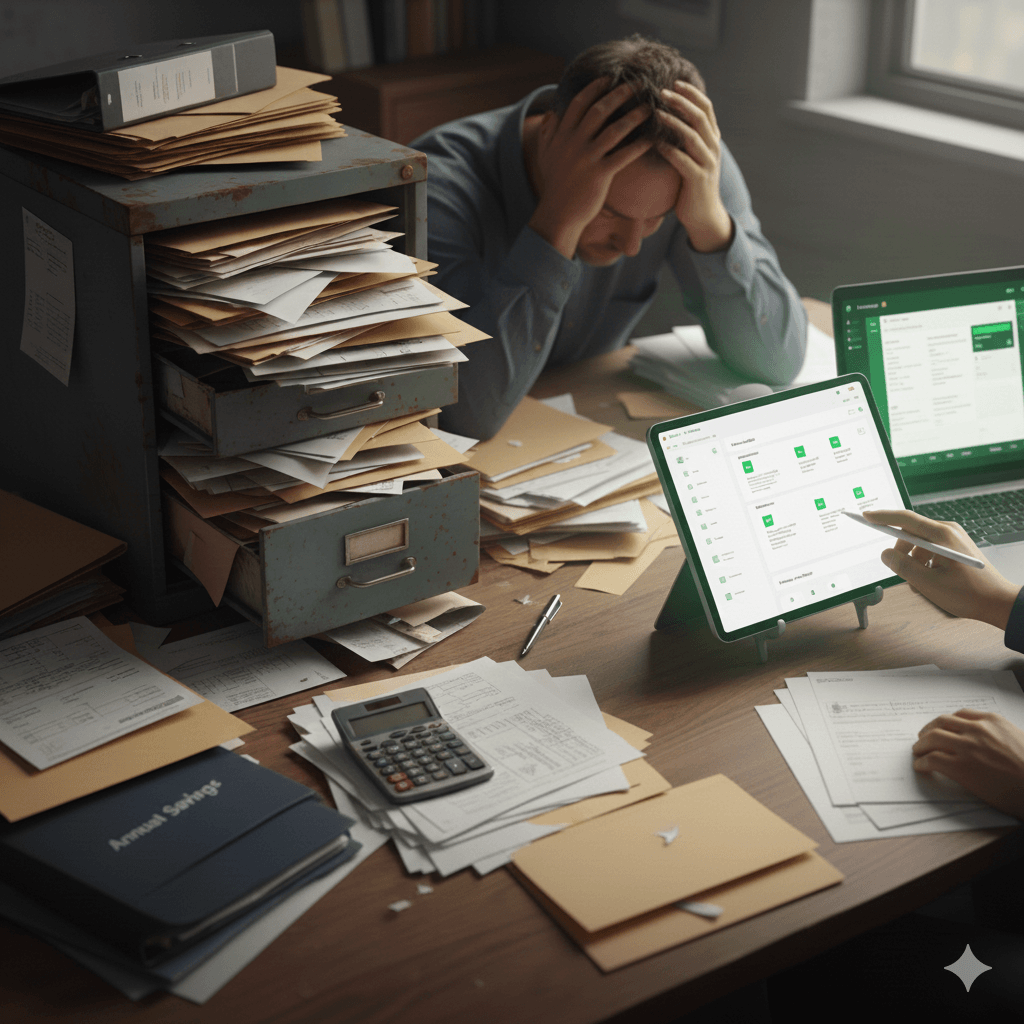Cover image for the article "Paper vs. Digital: Why Your Filing Cabinet Is Costing You Thousands"