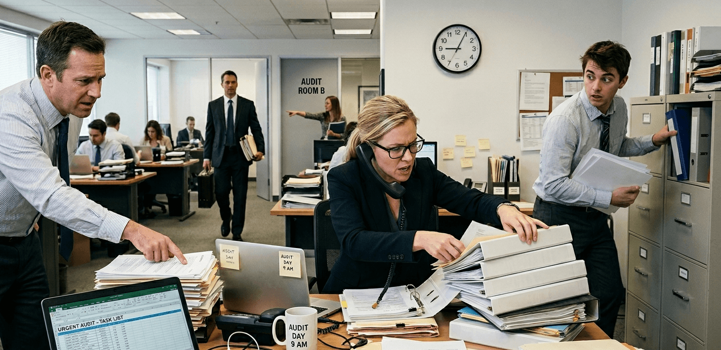 Cover image for the article "The Auditor Walked Into Your Client’s Office at 9 a.m. What Does the Next Two Hours Look Like for You?"
